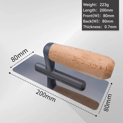 200 mm de acero inoxidable de yeso de la paleta de mango de madera para el rendimiento de larga duración
