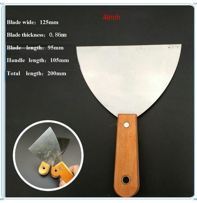 Cuchillo de pintura de grado industrial 4pk raspador de acero inoxidable con mango de plástico