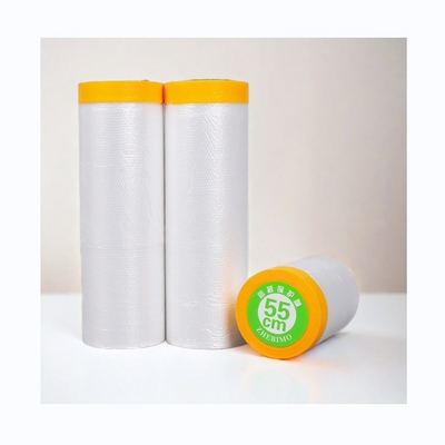 Película de protección de plástico HDPE con cinta adhesiva de un solo lado para pintar