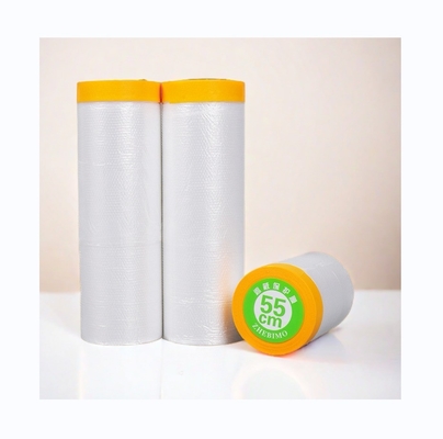 Película de enmascaramiento predoblada a mano para protección de pintura 10-25m de cobertura
