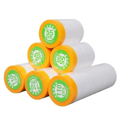 Película de enmascaramiento predoblada a mano para protección de pintura 10-25m de cobertura