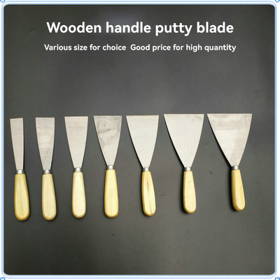 Cuchillo de masilla de mango largo con 6 hojas para quitar vidrio de ventanas de madera y papel pintado