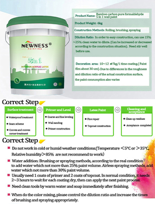 Emulsión de pintura para paredes interiores de revestimiento de edificios con cubierta superior CAS no 9003-01-4
