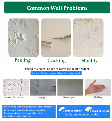 Pintura ecológica de pared interior con aspecto de película dura y vida útil de 12 meses
