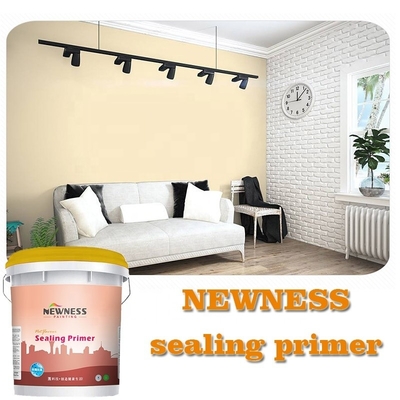 Pintura de pared respetuosa con el medio ambiente y resistente a los álcalis. Cepillo de sellado de primeras aplicado en paredes exteriores.