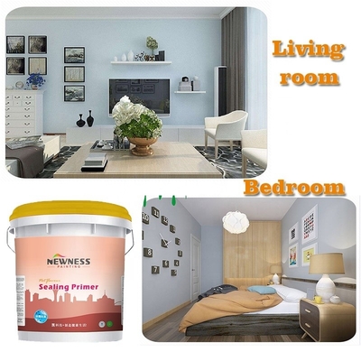 Pintura de pared respetuosa con el medio ambiente y resistente a los álcalis. Cepillo de sellado de primeras aplicado en paredes exteriores.