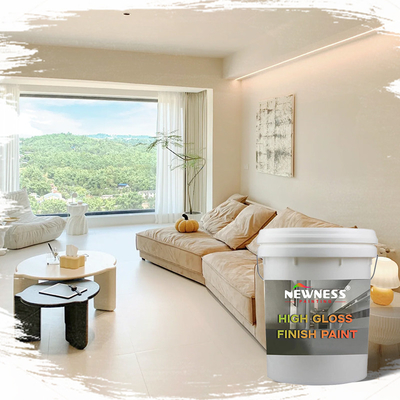 Pintura de pared impermeable acrílica con acabado brillante para revestimiento brillante e impermeable