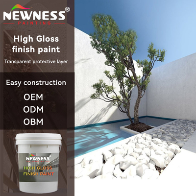 Pintura de pared impermeable acrílica con acabado brillante para revestimiento brillante e impermeable