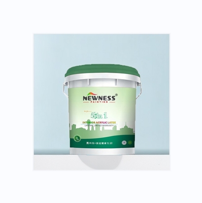 Revestimiento de paredes interiores decorativos con pintura de emulsión acuosa y látex acrílico mate