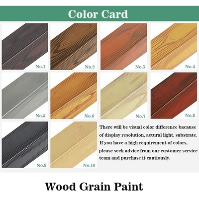 Revestimiento en polvo de impresión de transferencia de calor de grano de madera acrílica en color mate para arquitectura
