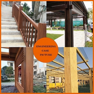 Revestimiento en polvo de impresión de transferencia de calor de grano de madera acrílica en color mate para arquitectura