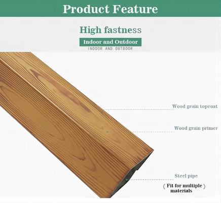Revestimiento en polvo de aceite de madera de Matt para marcos de ventanas de aluminio en acabado resistente a las intemperie