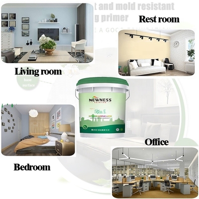 Pintura de pared de látex acrílico de emulsión blanca para dormitorio/sala de estar ventaja de formaldehído neto