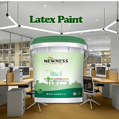 Pintura para revestimiento de paredes interiores acrílica de 5 en 1 para una excelente elasticidad y resistencia a las grietas