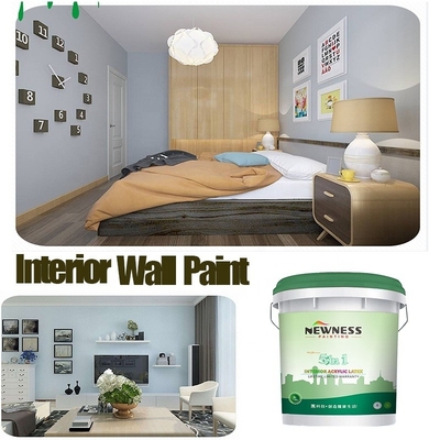 Pintura para revestimiento de paredes interiores acrílica de 5 en 1 para una excelente elasticidad y resistencia a las grietas