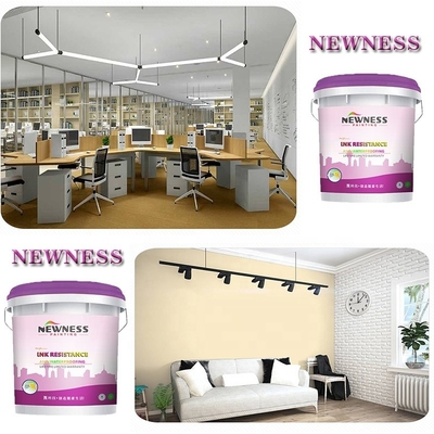 Aplicación de aluminio pintura de emulsión de paredes interiores superblancas con y poder de cobertura