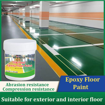 Pintura para suelos epoxi de dos componentes 2K resistente al agua brillante pegamento para revestimiento de suelos MF Tio2