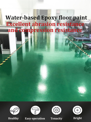 Pintura para suelos epoxi de dos componentes 2K resistente al agua brillante pegamento para revestimiento de suelos MF Tio2