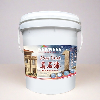 20KG/BUCKET Pintura texturizada de piedra natural, recubrimiento de alta adhesión para pintura de pared exterior
