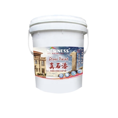 20KG/BUCKET Pintura texturizada de piedra natural, recubrimiento de alta adhesión para pintura de pared exterior