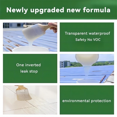 Revestimiento transparente de acrílico impermeable a la formación de moho impermeable a la formación de moho Revestimiento transparente para la cocina inodoro paredes internas exteriores techos