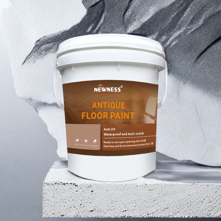 Pintura de piso epoxi de acrílico poliuretano antiderrapante impermeable para hormigón 20 kg/balde