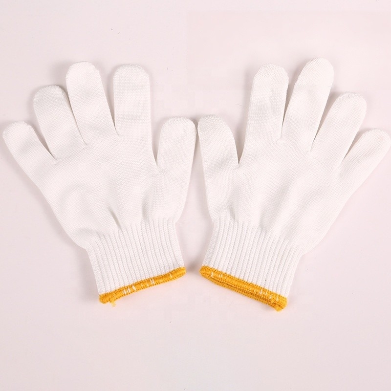 Guantes de trabajo manuales de algodón de punto para hombres