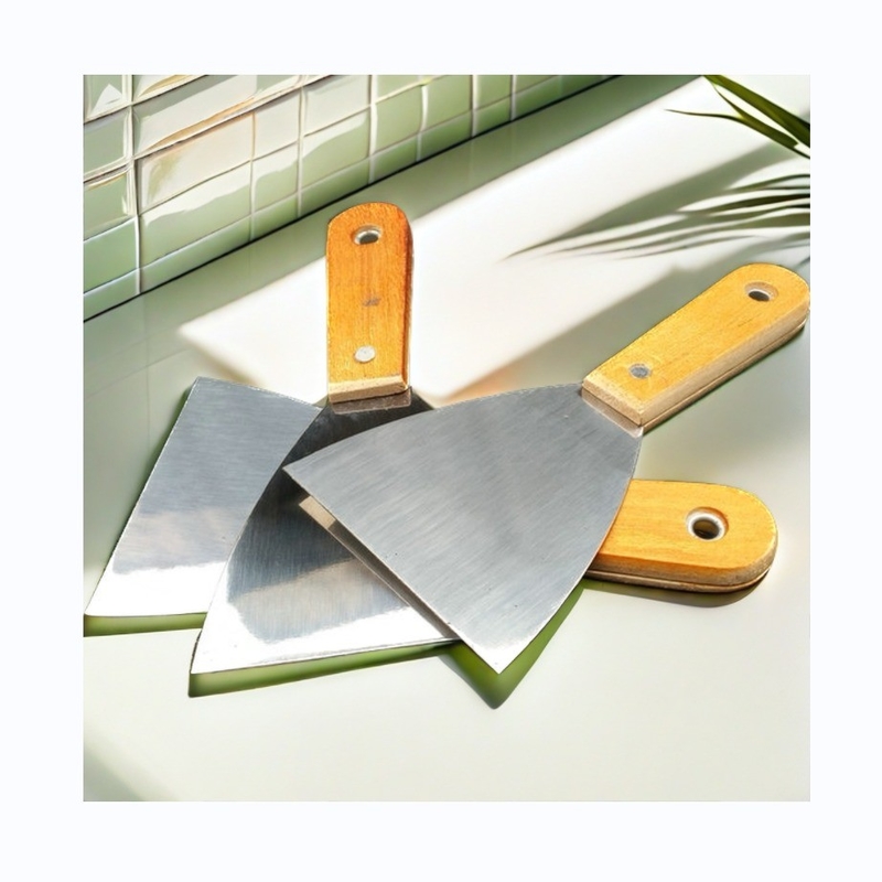 Kit de herramientas para raspadores de acero inoxidable con hojas de 15cm 30cm 45cm mango de plástico