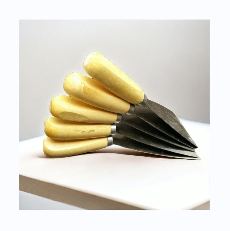 Cuchillo de masilla de mango largo con 6 hojas para quitar vidrio de ventanas de madera y papel pintado