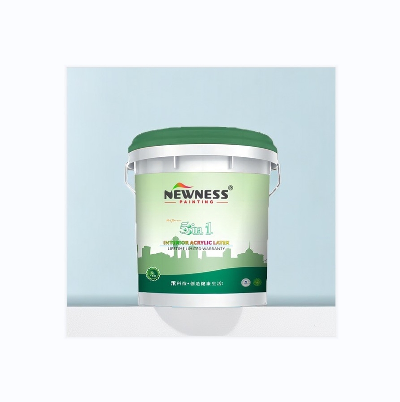 Revestimiento de paredes interiores decorativos con pintura de emulsión acuosa y látex acrílico mate