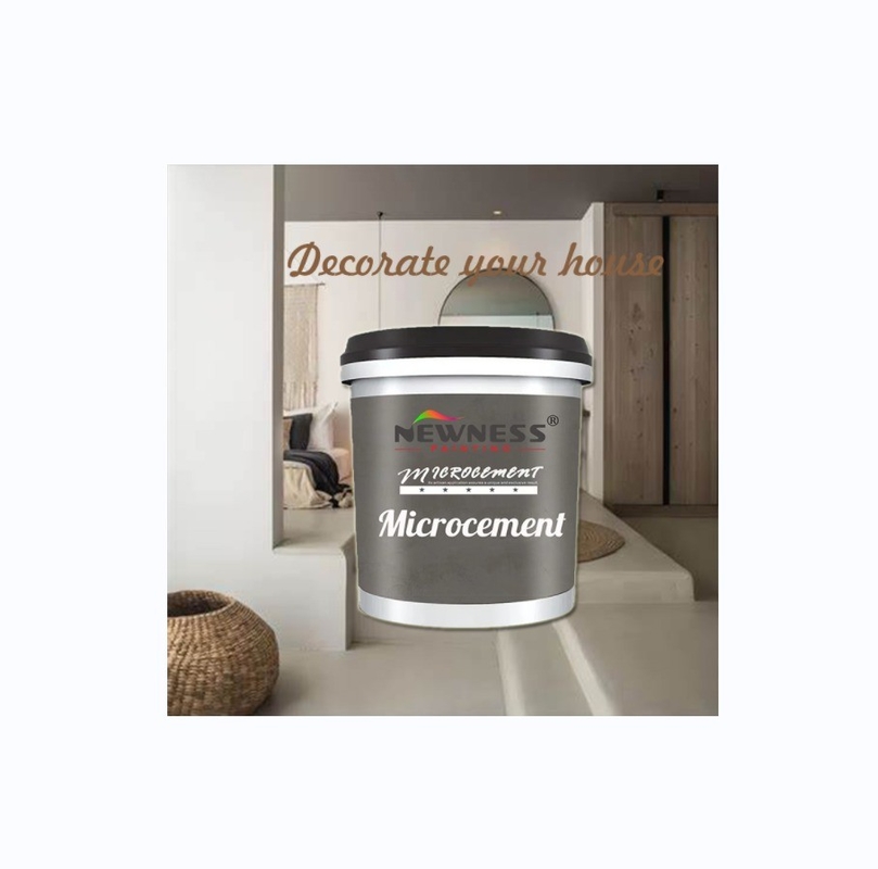 Pintura de paredes y suelos de micro cemento brillante de 2-3 mm de grosor con materia prima de silicato