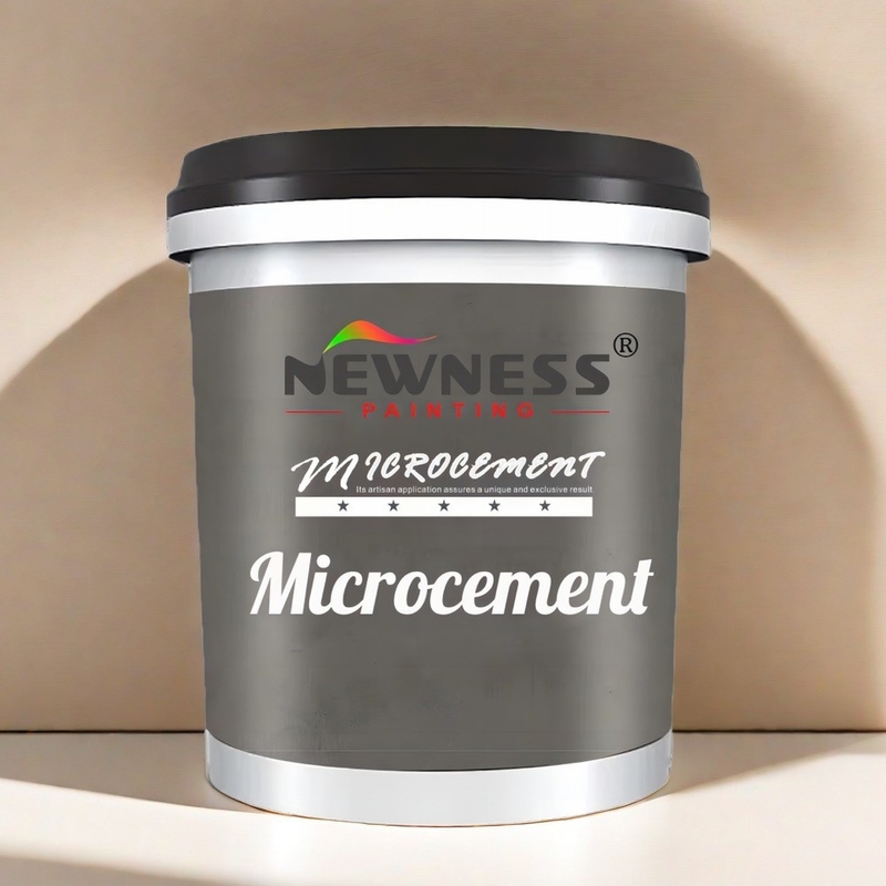 Color Morandi Revestimiento de resina de microcemento preparado para una cobertura de 15 metros cuadrados