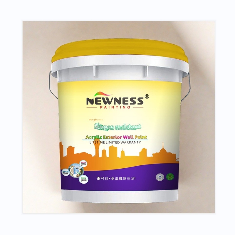 12 meses Vida útil Pintura de látex para pared exterior resistente a la lluvia y lavable