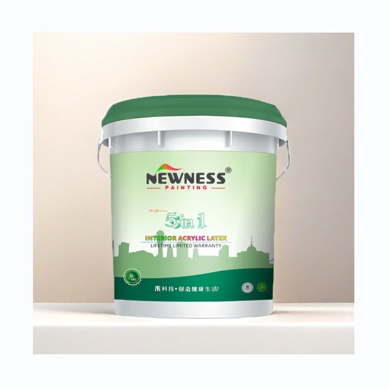 Pintura para revestimiento de paredes interiores acrílica de 5 en 1 para una excelente elasticidad y resistencia a las grietas
