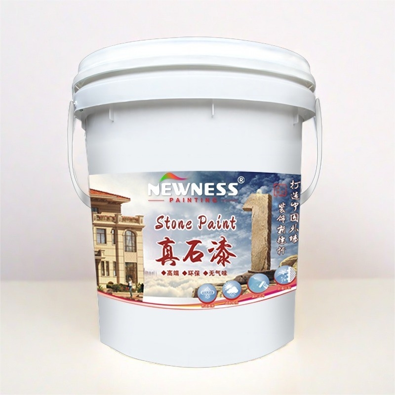 Tiempo de secado de 2 horas Pintura epoxi Imitación natural de piedra Aplicación de rociado de pared exterior